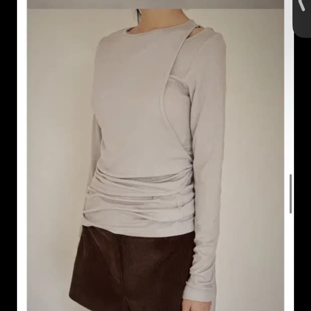 아우로 OURO 레이어드 티셔츠 그레이