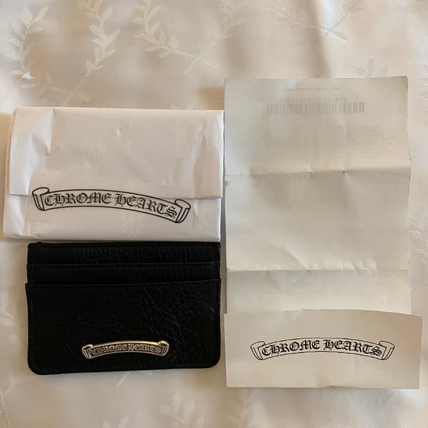 (새제품) 크롬하츠 스크롤라벨 레더 카드지갑