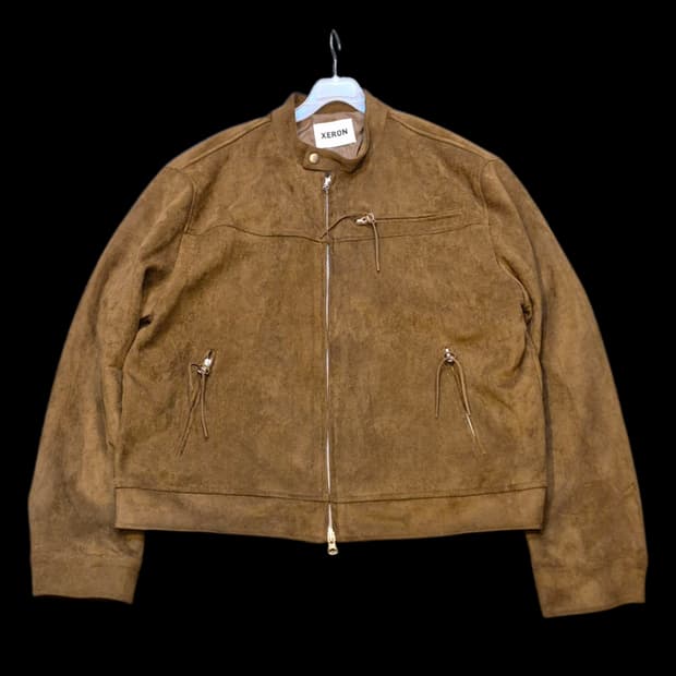 FREE(착샷잇음) 브라운 차이나카라 스웨이드자켓 