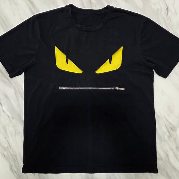 펜디 몬스터 지퍼디테일 반팔 티셔츠 