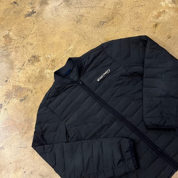 [정품/100] 디스커버리 블랙 퀼팅 점퍼 b17