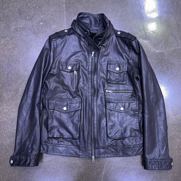 이태리 양가죽 멀티포켓 2way 레더자켓 105