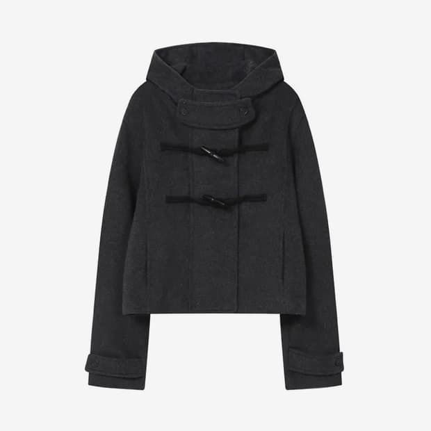 미세키서울 Duffle hoodie short coat CHARCOAL