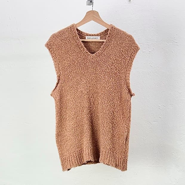 아워레가시 22ss 라멜 텍스처드 코튼 니트 베스트