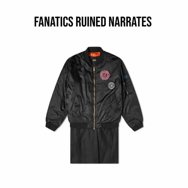 [OS]라프시몬스 레드 패치 봄버 자켓