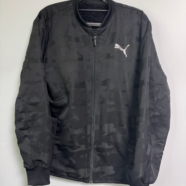 일본 푸마 리버시블 털 자켓 블랙 카모 95-100