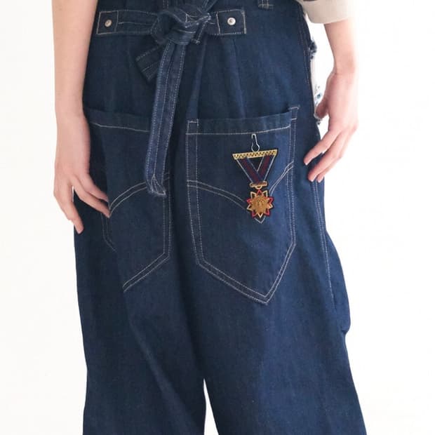 샵페어리 컷오프 데님 맥시 팬츠 블루