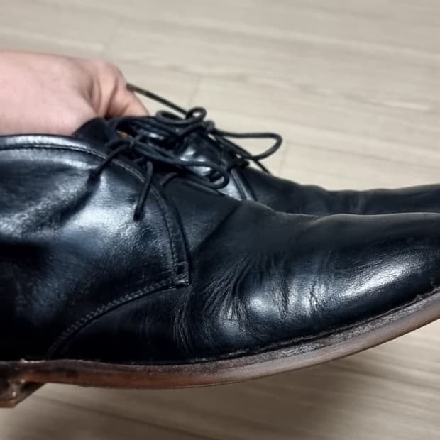 폴로 랄프로렌 블랙 가죽 남성 추카부츠(10d)