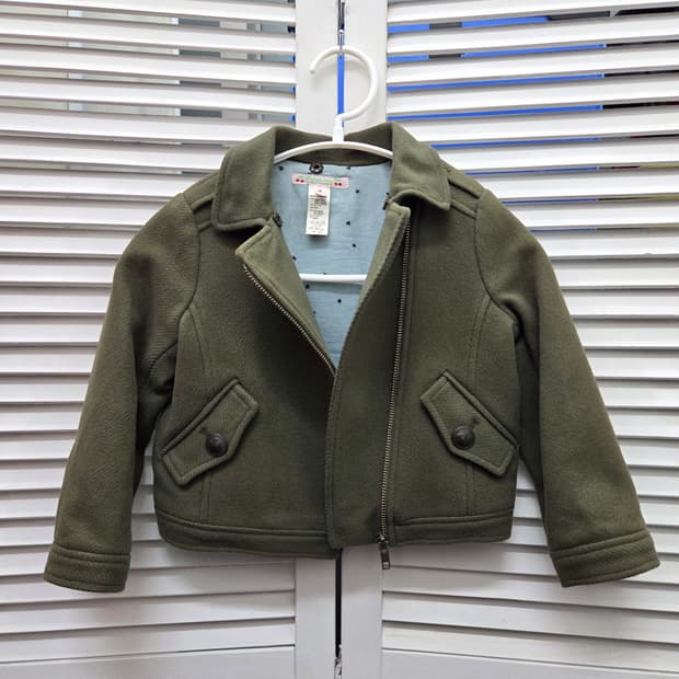 봉쁘앙 버진울 라이더 자켓