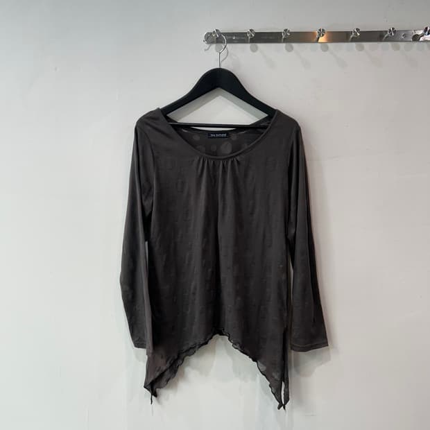 카키 도트 롱 슬리브