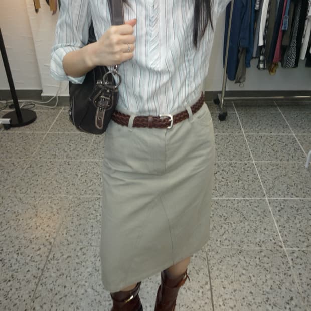 Light grey A line skirt