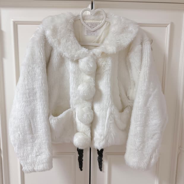 빈티지 폼폼 퍼자켓