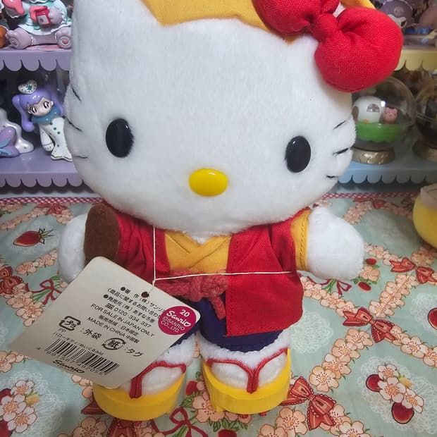 고전 산리오 2001년 이바라키한정 미토 고몬 헬로키티 인형