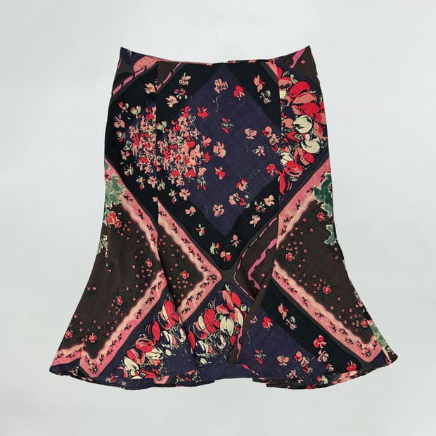 폴스미스 플라워 디자인 울 스커트