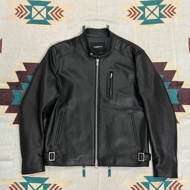 Doffjason cow leather rider jacket