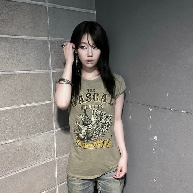 Grunge Slub Eagle Graphic T-Shirts