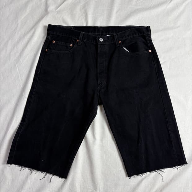 Levis 리바이스 501 블랙 데님 반바지 36