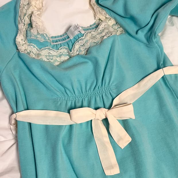 디어리 민트 미니 원피스 레이스 공주