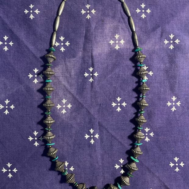 Native American Turquise & Silver Beads