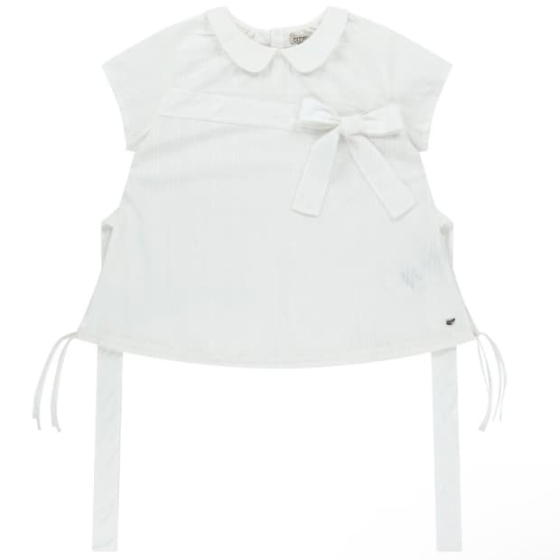 코이세이오 보우 블라우스 화이트