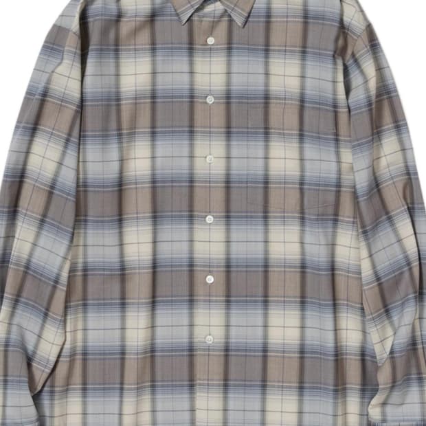 26ss 오라리 울 체크 셔츠 블루그레이 5사이즈