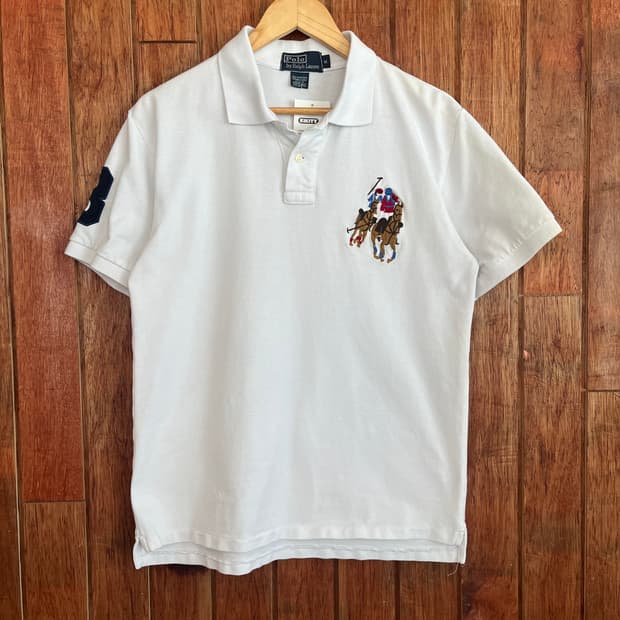 Polo 화이트 빅포니 pk티셔츠