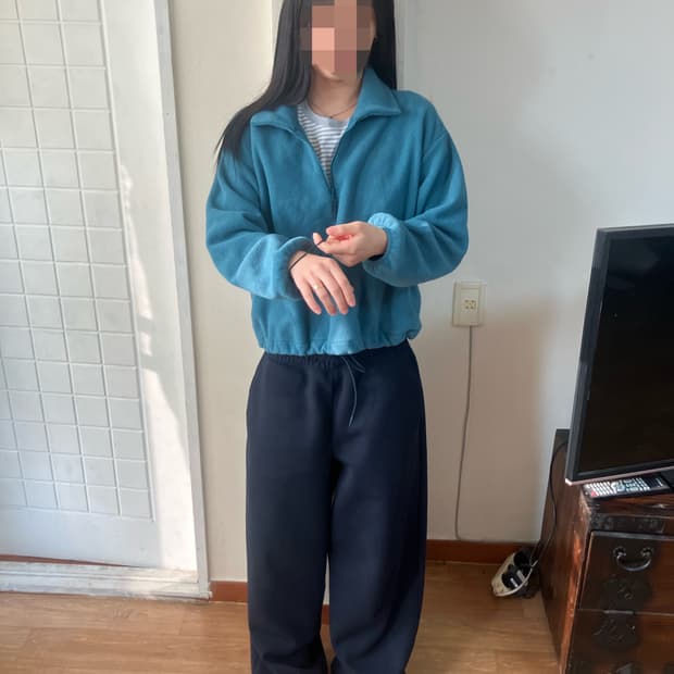 유니클로 반집업 후리스 M