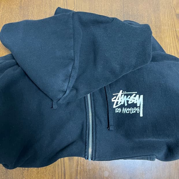 Stüssy 후드 집업 (Black)