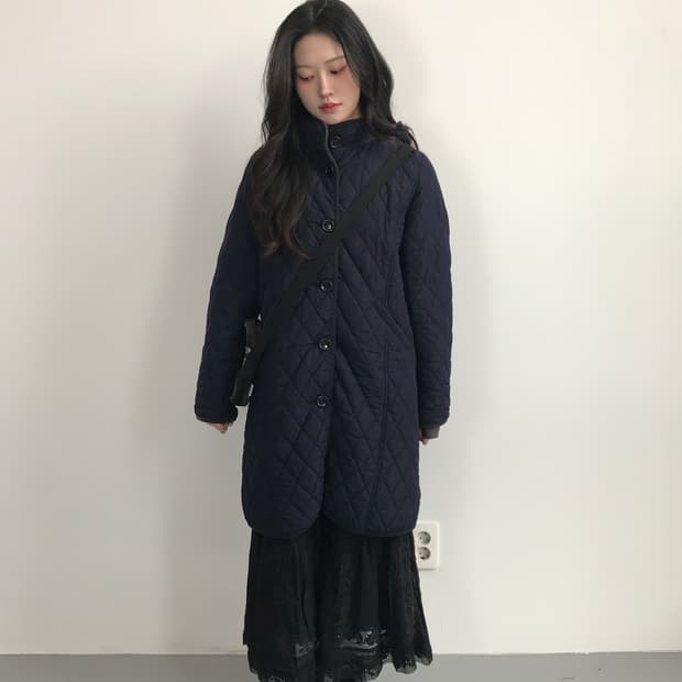 BEAMS HEART Slim Quilted Long Jacket