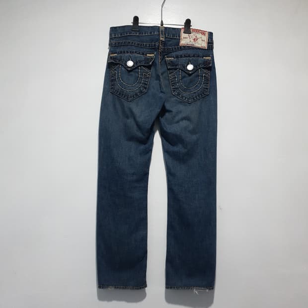 34인치) 트루릴리젼 USA 빌리 슈퍼티 부츠컷 스티치 데님 팬츠 청바지