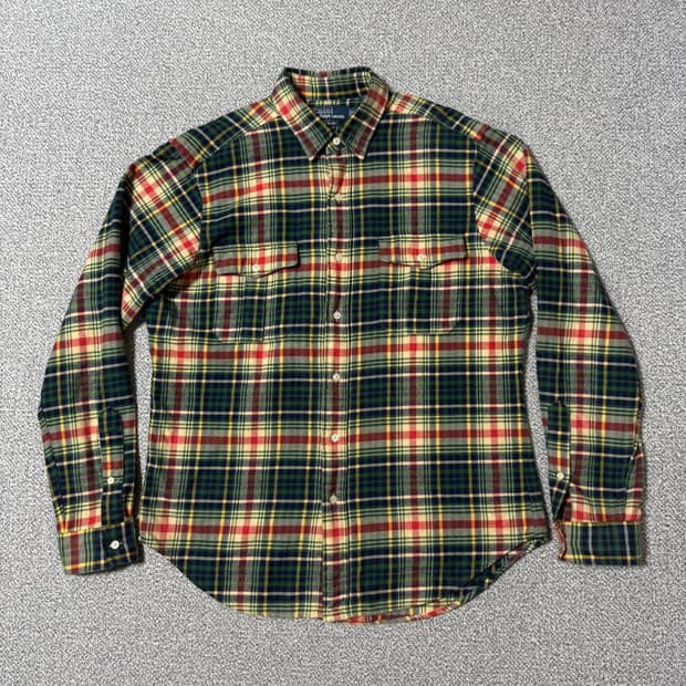 폴로 랄프로렌 체크 셔츠 남성용 M