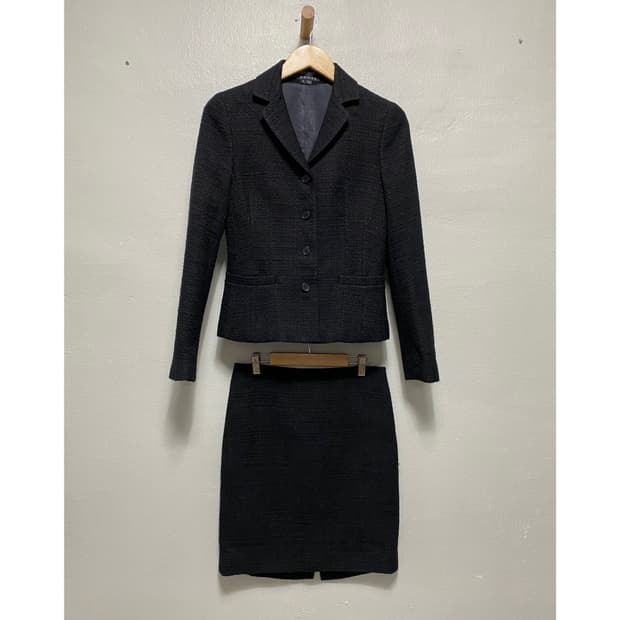 띠어리 금사 디자인 트위드 셋업 투피스