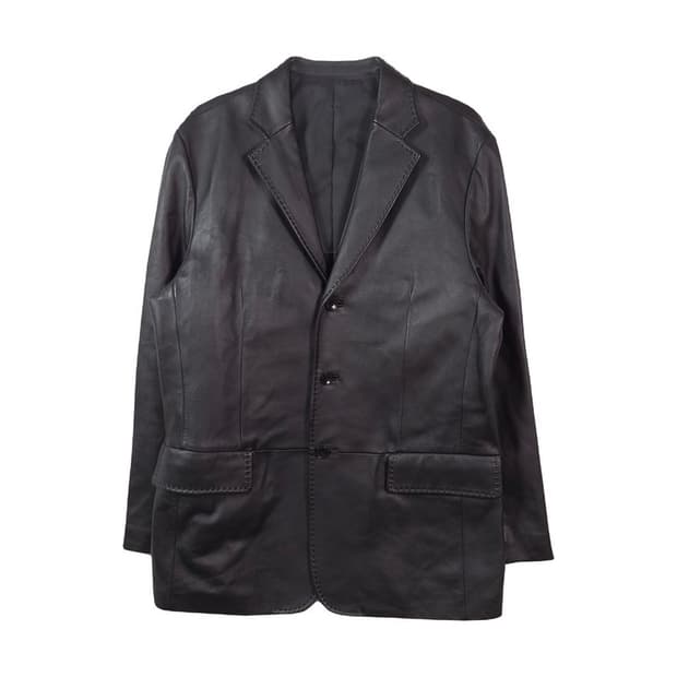 마인드브릿지 천연 양가죽 3버튼 블레이저 자켓 L