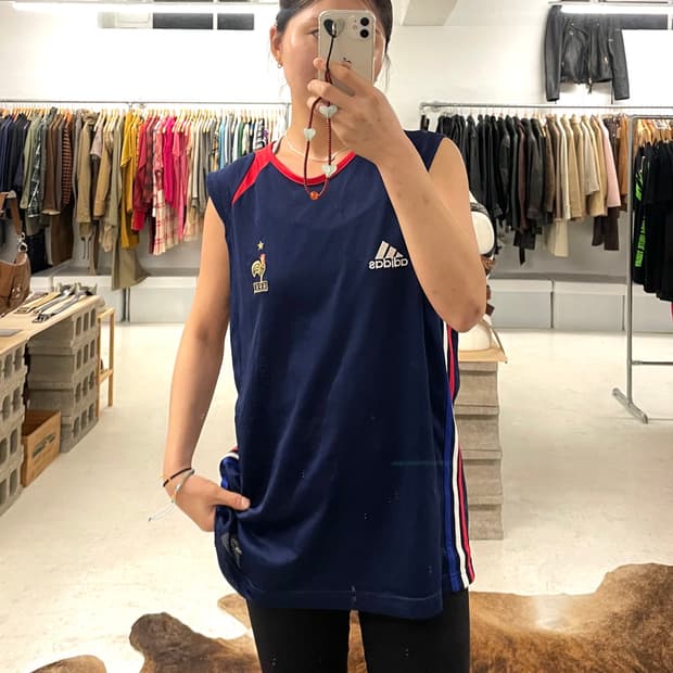 00's ADIDAS france mesh sleeveless 