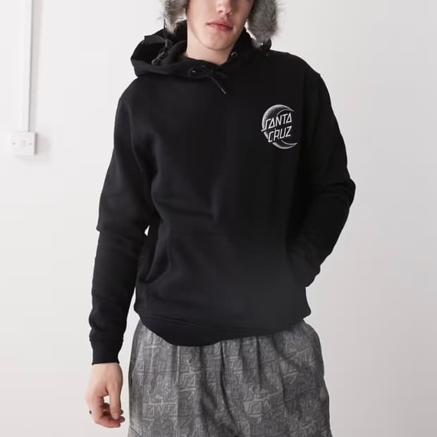 산타크루즈 하프문 그래픽 후드티