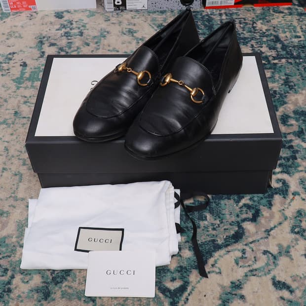 Gucci 구찌 홀스빗 레더 로퍼 블랙