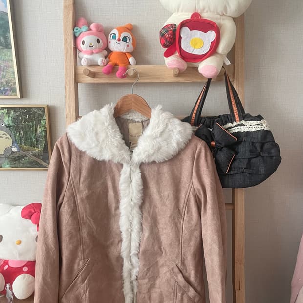 모리걸 빈티지 베이지 무스탕 자켓 🤎🤍