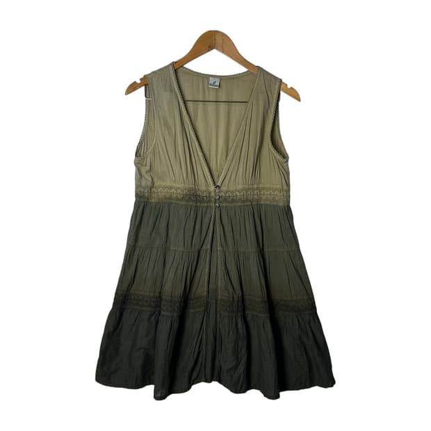 [JPN] 빈티지 히피 모리걸 그라데이션 초코나무 원피스