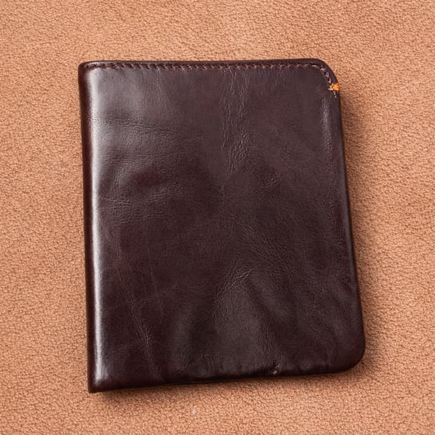 빈티지 에이징 오일 가죽지갑