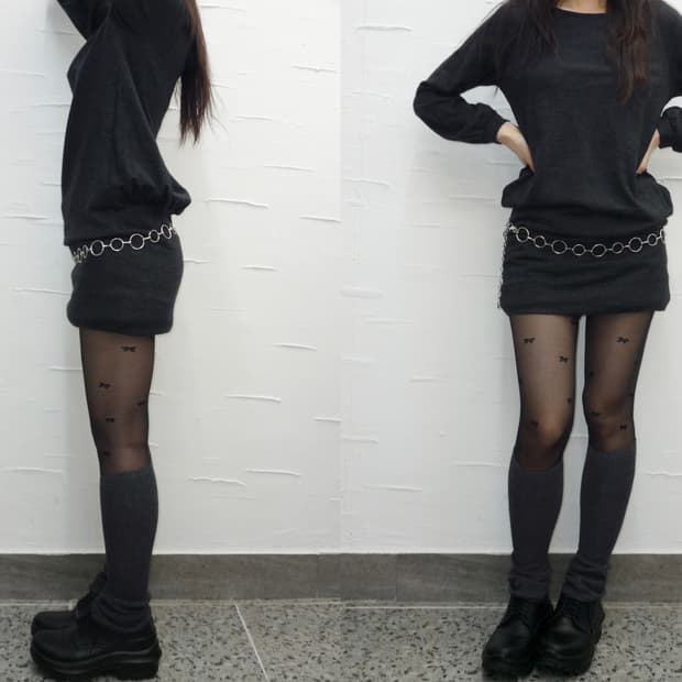 charcoal long sleeveless