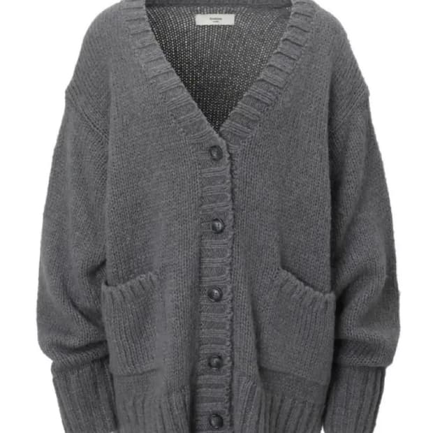 쓰리타임즈 루즈 피넛 가디건