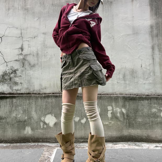 00's Camo Cargo Pocket Skirts