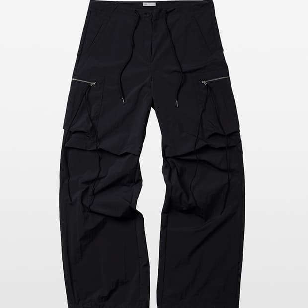 SWISH WIDE CARGO PANTS (black)