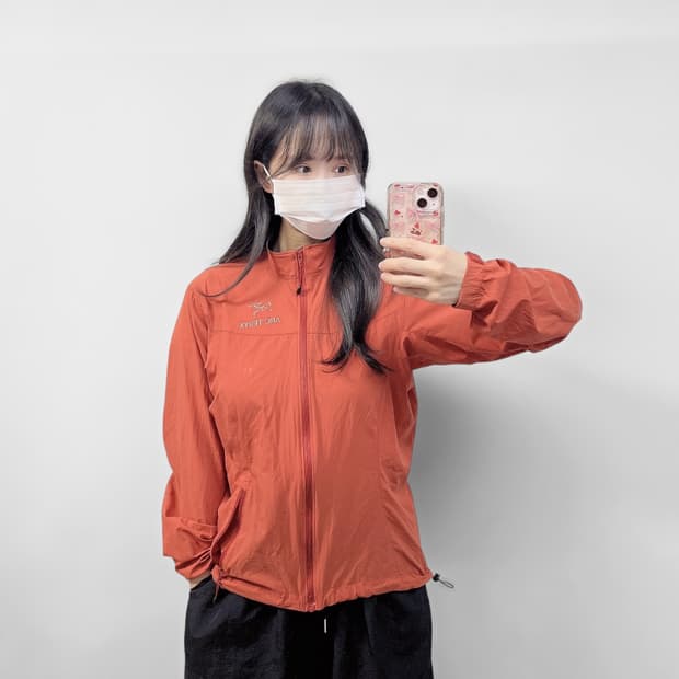 아크테릭스 테크 바람막이 자켓 오렌지