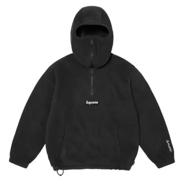 슈프림 24fw 폴라텍 페이스마스크 풀오버집업