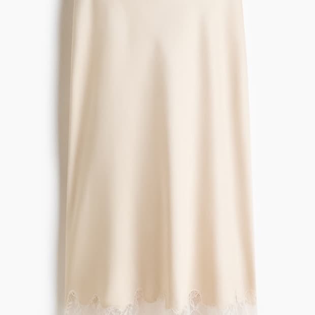 h&m 레이스 트리밍 슬립 스커트