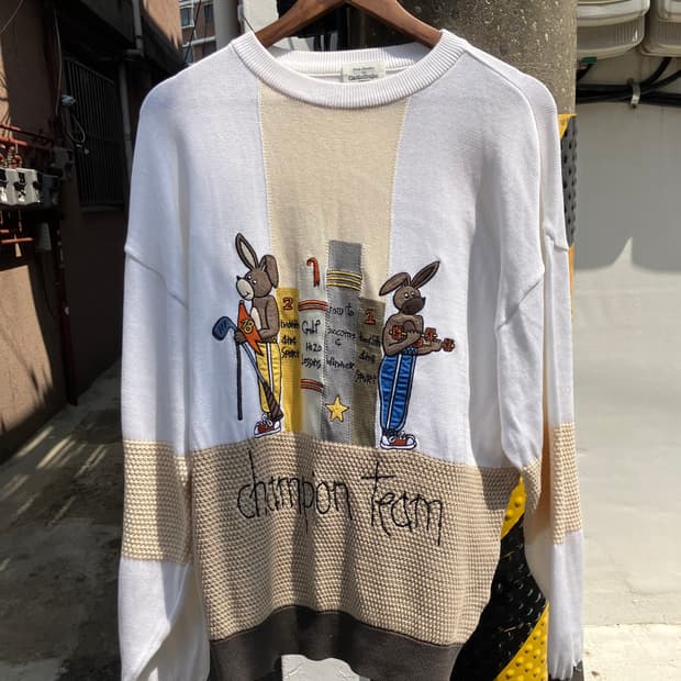 Castelbajac sport 아트 니트