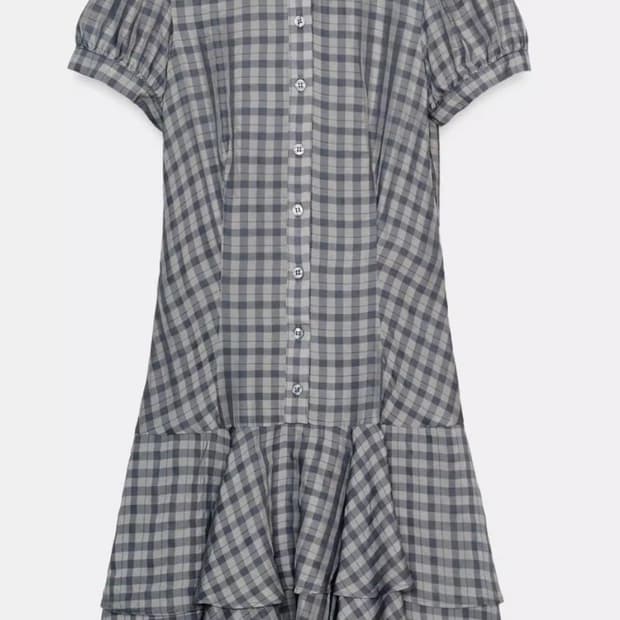 ZARA 자라 여자 체크무늬원피스 미니원피스 (6Y12948) L