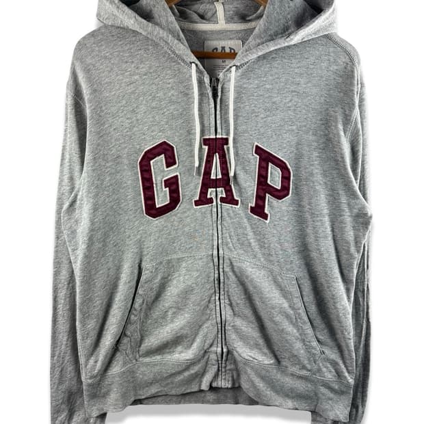 갭 그레이 버건디 헤리티지 후드집업2407