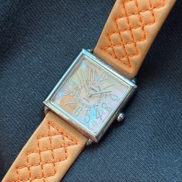 vintage Lantz quartz leather watch